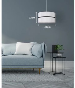 Duolla - Lampadario a sospensione con filo DUO 1xE27/15W/230V diametro 40 cm bianco/nero