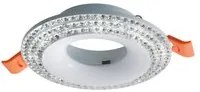 Porta faretto tondo bianco incasso 65mm brillantini supporto lampade LED GU10