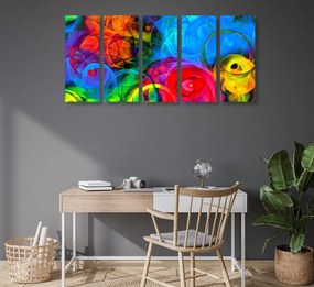 Quadri 5 pezzi – Astrazione piena di colori