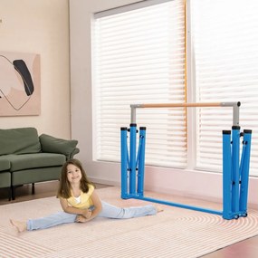 Costway Barra ginnastica per bambini con 13 altezze regolabili portata 100kg, Attrezzatura palestra domestica 3 Colori