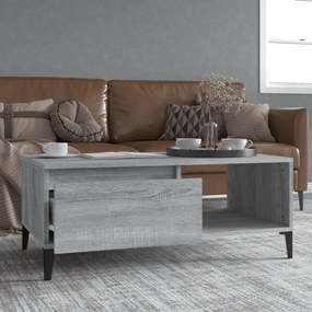 Tavolino Salotto Grigio Sonoma 90x50x36,5 Cm Legno Multistrato /