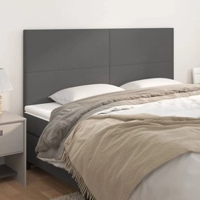 Testiera 4 Pz Grigio 90x5x78/88 Cm İn Similpelle /