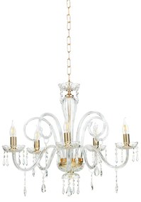 Lampadario a sospensione in cristallo D72 cm MARIATERESA liscio 5 luci