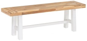 Panchina in legno bianco marrone SCANIA Beliani