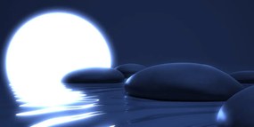 Stampa su tela – Pietre Zen e luna piena