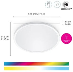 WiZ - Plafoniera LED RGB dimmerabile SUPERSLIM LED/32W/230V Wi-Fi bianco