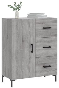 Credenza grigio sonoma 69,5x34x90 cm in legno multistrato