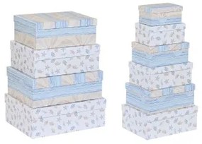 Set di Scatole per Sistemare Impilabili DKD Home Decor Per bambini Multicolore Cartone (43,5 x 33,5 x 15,5 cm)