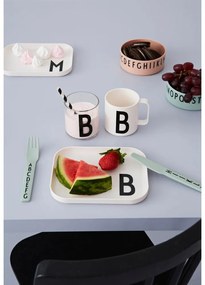 Set di 4 pezzi di posate verdi per bambini - Design Letters