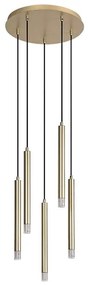Rabalux 72361 - Lampadario a sospensione con filo RAMIRA 5xG9/5W/230V oro