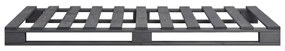 Giroletto in pallet grigio legno massello di pino 90x200 cm