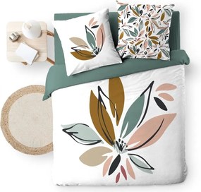 Set copripiumino e federa bianco in cotone per letto matrimoniale ed esteso 240x220 cm Octavia – douceur d'intérieur