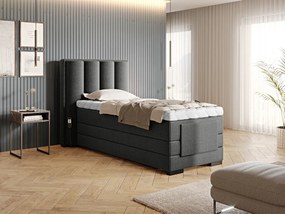 Letto motorizzato singolo boxspring Belize - Tessuto grigio