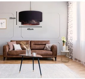 Duolla - Lampadario a sospensione con filo NANTES 1xE27/15W/230V diametro 45 cm nero/rame