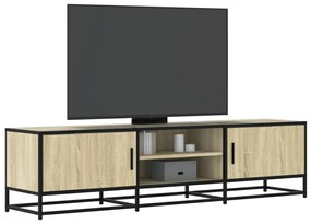 Mobile Tv Rovere Sonoma 160x35x41cm Legno Multistrato E Metallo /