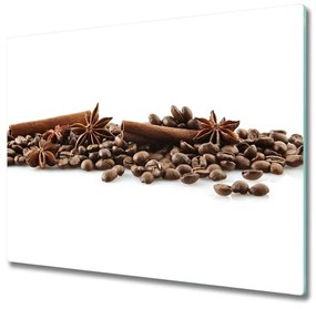 Tagliere in vetro Chicchi di caffè alla cannella 60x52 cm