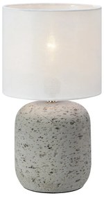 Lampada da tavolo grigia con paralume in tessuto (altezza totale 33 cm) Montagna – Markslöjd