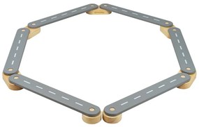 Trave di equilibrio montessori grigia in pino massiccio 10x408x5 cm Montessori – Meowbaby