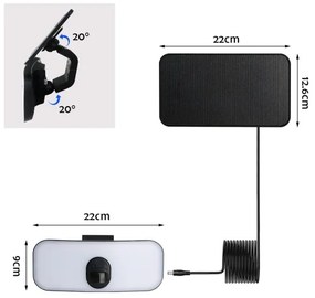 Immax 08500L - Lampada solare da parete LED 13W 3,7V 4000K IP65 con sensore
