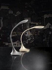 Lampada da tavolo in plastica grigio opaco metallizzato sonagli led...