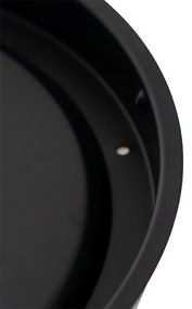 Plafoniera classica nera con vetro opalino 30 cm IP44 - Nohmi