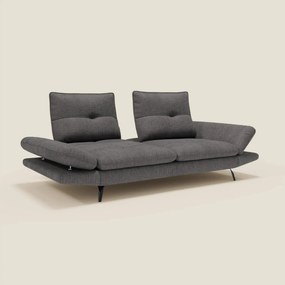 Ardex Divano 3 posti con schienali traslanti e braccioli regolabili in morbido tessuto impermeabile T06 antracite