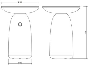 Globo 36625S - Lampada solare touch LED Dimmerabile LED/10W/3,7V IP54 nero