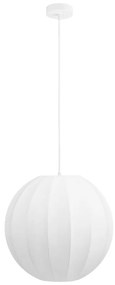 Lampadario bianco con paralume in tessuto ø 40 cm Coventry – House Nordic