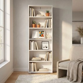 MADDIE - libreria sei ripiani moderno minimal in legno