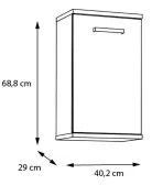 Mobile da bagno a parete VENOM verde/rovere artisan