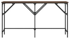 Tavolino consolle rovere marrone 140x29x75 cm legno multistrato
