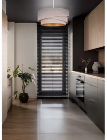 Duolla - Lampadario a sospensione con filo KOBO 1xE27/15W/230V diametro 45 cm color crema/oro