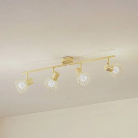 Plafoniera Lindby Piena, beige, a 4 luci, metallo, 70 cm