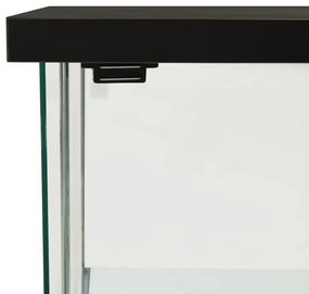 Armadietto portaoggetti in vetro temperato nero