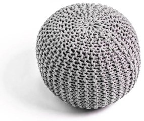 Poggiapiedi grigio con rivestimento in lavorato a maglia Jagger – Bonami Essentials