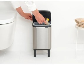 Cestino per la spazzatura color argento opaco in acciaio 4 l Bo Hi – Brabantia