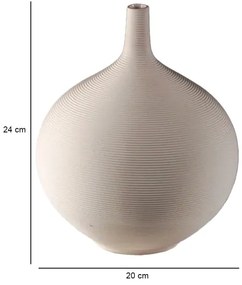 Vaso in ceramica 24 cm beige