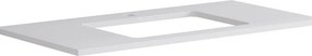 Top per lavabo Niwa18045 semincasso L 90 x H 1.8 x P 46 cm laccato opaco bianco truciolare