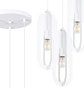 Sollux SL.1361 - Lampadario a sospensione con filo NICUS 3xE27/15W/230V bianco