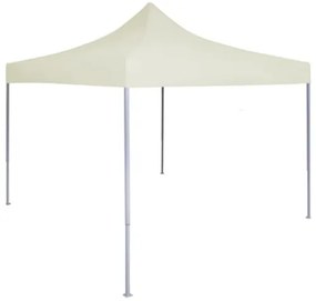 Gazebo Professionale Pieghevole 2x2 m in Acciaio Crema