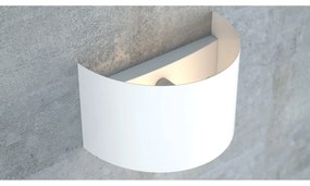 Applique Moderna 1 Luce Floki Fascia In Acciaio Bianco