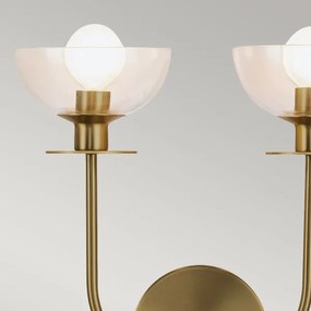 Alora Mood ALM-SYLVIA-2WB-BG-CL - Lampada da parete SYLVIA 2xE14/40W/230V, dorata