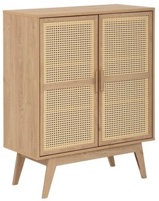 Mobiletto colore naturale in rovere decorato 87x110 cm Bridget - Støraa