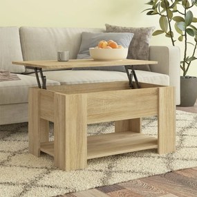 Tavolino da salotto rovere sonoma 79x49x41 cm legno multistrato