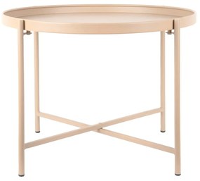 Tavolino da salotto rotondo beige in metallo ø 50 cm Meseta – Leitmotiv