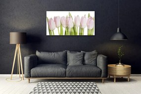 Quadro in vetro Tulipani Fiori Pianta 100x50 cm