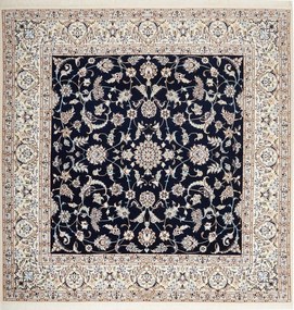 Nain Tappeto 200 x 210 Blu (Iran) Annodato A Mano