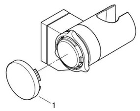 GROHE 261832431 - VITALIO UNIVERSAL Supporto doccia a parete, nero