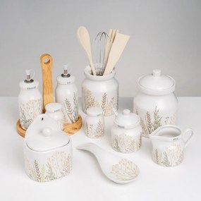 Set di utensili da cucina in legno 4 pezzi con supporto Grass - Casa Selección