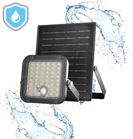 Proiettore solare LED con sensore LED/10W/3,7V 4000K IP65 3600 mAh + telecomando